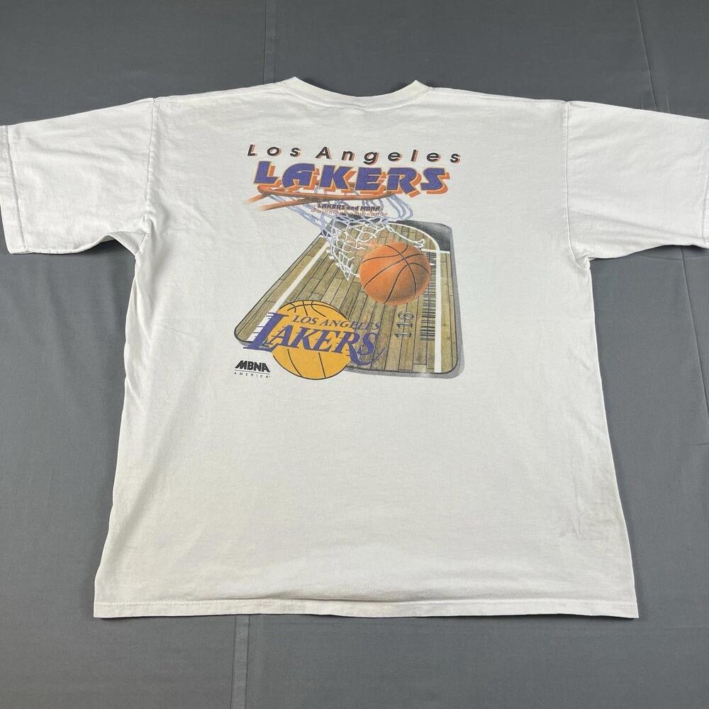 Vtg Los Angeles Lakers T Shirt Men Xl Mbna America Promo